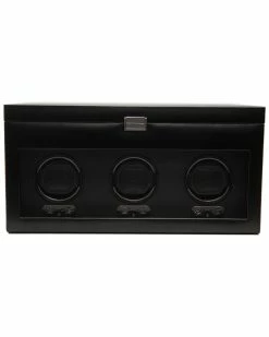 WOLF Heritage Triple Winder Home Jewelry Boxes & Watch Winders