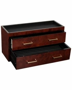 WOLF Meridian 2-Drawer Valet, Charging Station & Pen Box Home Jewelry Boxes & Watch Winders
