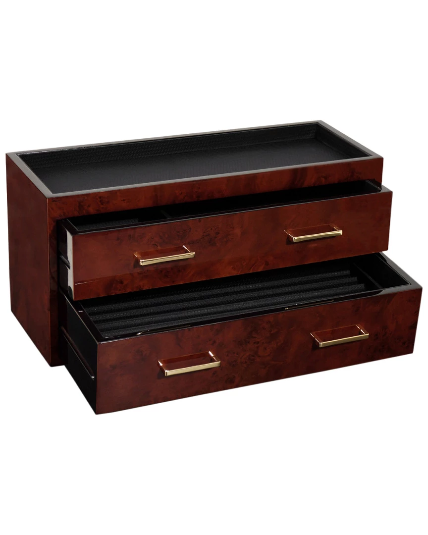 WOLF Meridian 2-Drawer Valet, Charging Station & Pen Box Home Jewelry Boxes & Watch Winders