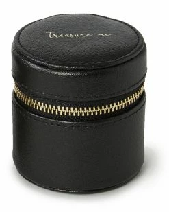 WOLF Round Mini Zip Case Home Jewelry Boxes & Watch Winders