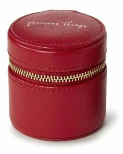 WOLF Round Mini Zip Case Home Jewelry Boxes & Watch Winders