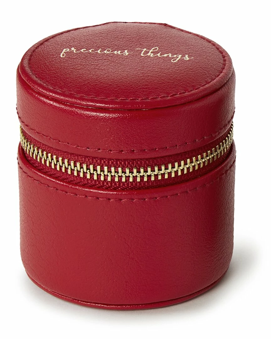 WOLF Round Mini Zip Case Home Jewelry Boxes & Watch Winders