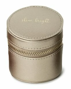 WOLF Round Mini Zip Case Home Jewelry Boxes & Watch Winders