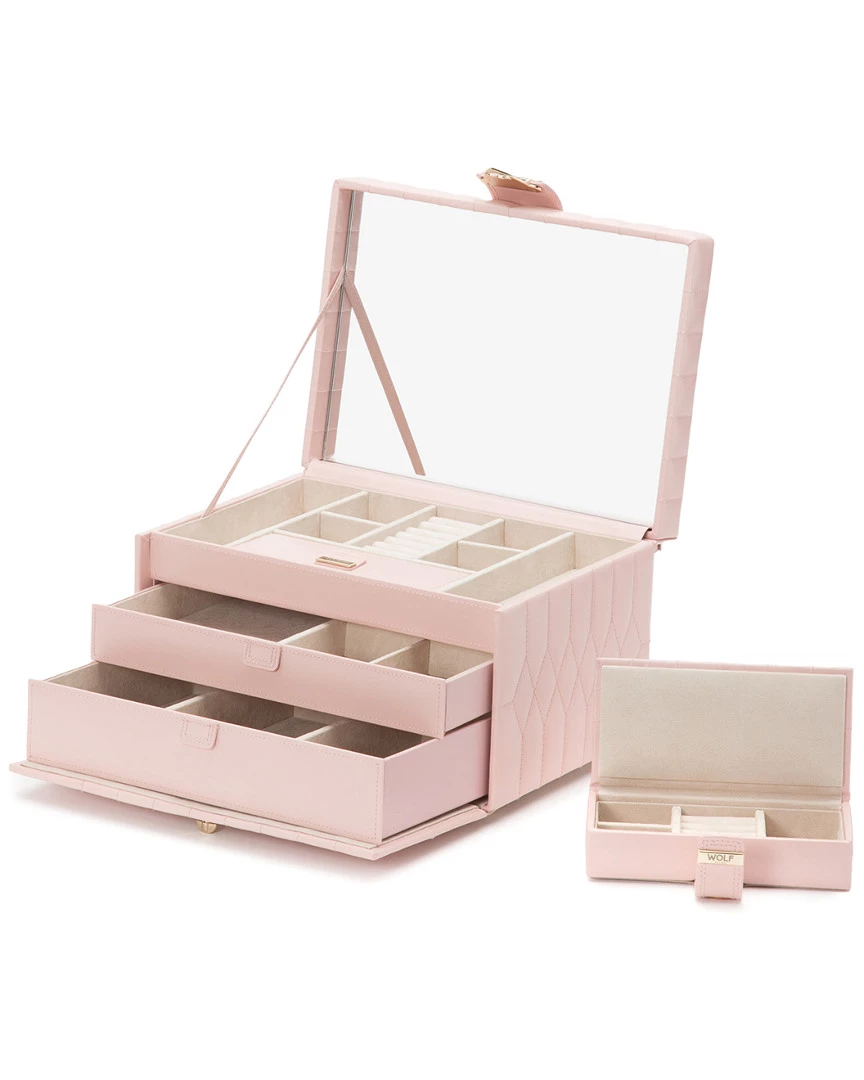 WOLF Caroline Medium Leather Jewelry Case Home Jewelry Boxes & Watch Winders - Image 3