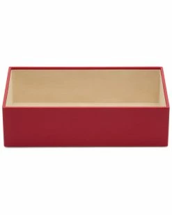WOLF Vault 4 Deep Tray Red Home Jewelry Boxes & Watch Winders