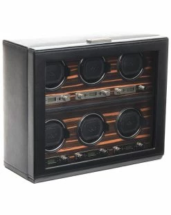 WOLF Roadster 6pc Winder Home Jewelry Boxes & Watch Winders