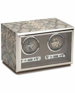 WOLF Exotic Double Winder Home Jewelry Boxes & Watch Winders