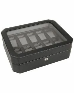 WOLF Windsor 10pc Watch Box Home Jewelry Boxes & Watch Winders